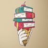T-shirt men Book IceCream SAND 02 Damska Bluza z Nadrukiem lodowych książek "Literary Delights"