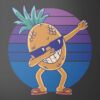 T-shirt men dabbing-pineapple USED BLACK 02 Bluza Dziecięca z Kapturem i Kieszenią "Ananas Vibes"