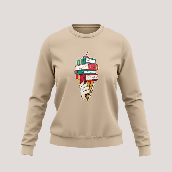 Damska Bluza z Nadrukiem lodowych książek "Literary Delights"
