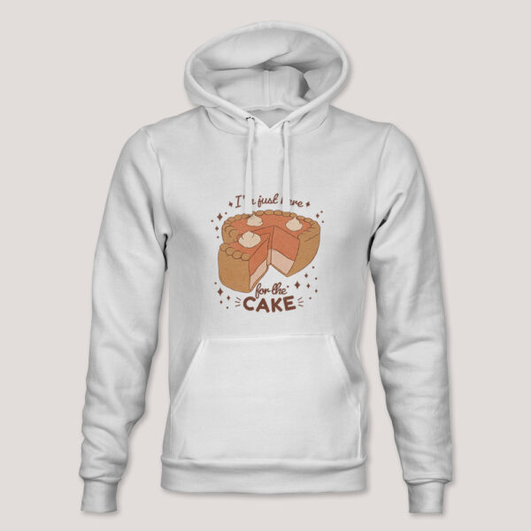 Bluza z Kapturem "I'm Just Here for the Cake" ze Słodkim Nadrukiem