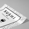 Plakat z sushi: różne rodzaje sushi
