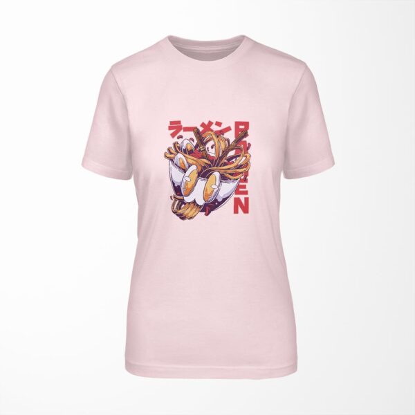 T-shirt Women AnimeRamen PINK Koszulka Damska z Ramenem