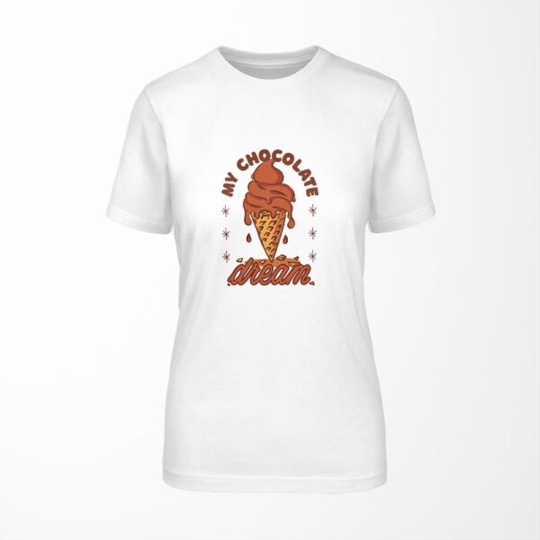 T-shirt women my-chocolate-dream WHITE Koszulka Damska dla miłośniczek Lodowych czekoladowych deserów