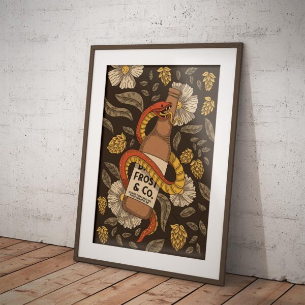 Plakat retro Piwo & Wąż